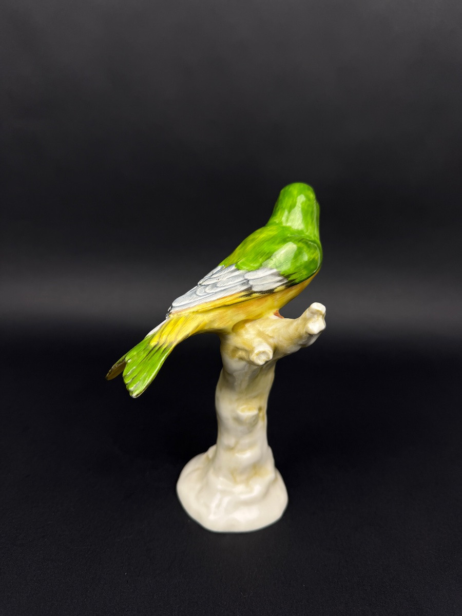 Oiseau branché en porcelaine de Saxe, Ludwigsburg ?-photo-4