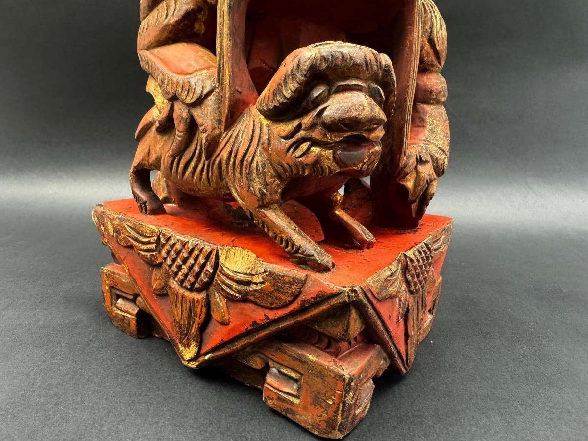 China, Pair Of Fo Dogs, Guardian Lions-photo-4