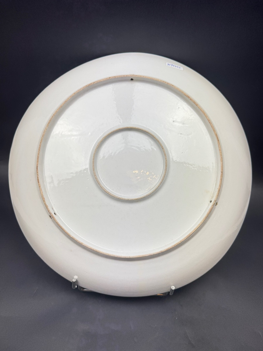 Large Limoges Porcelain Dish With Branched Birds-photo-3
