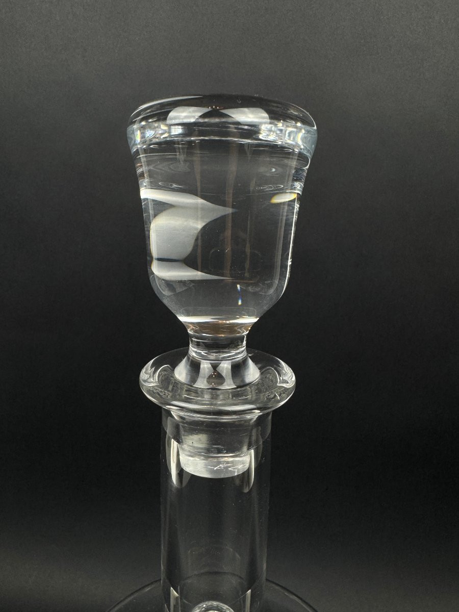 Cut Sèvres Crystal Carafe With Stopper, Vintage France-photo-3