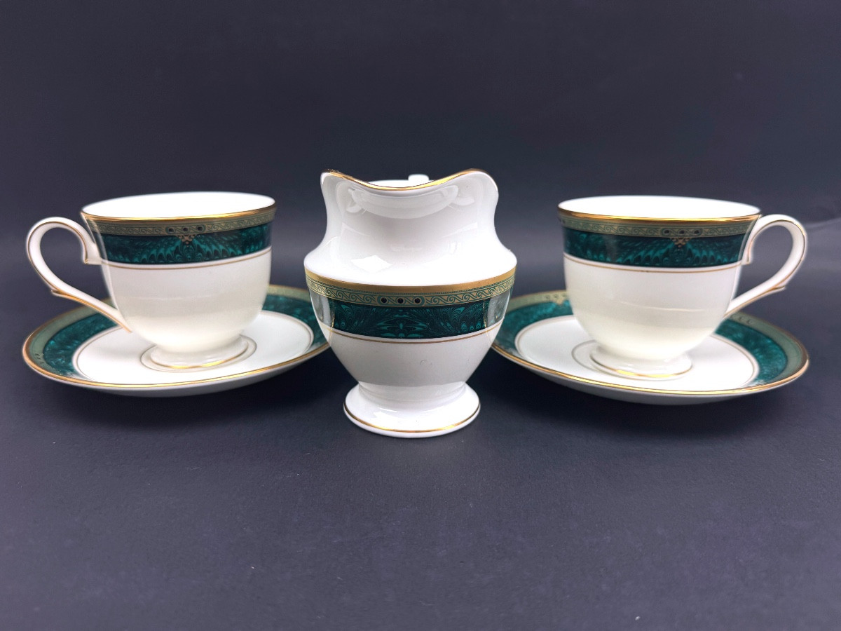 Suite de 2 tasses à thé et 1 pot à lait Lenox Classics Collection Classic Edition USA