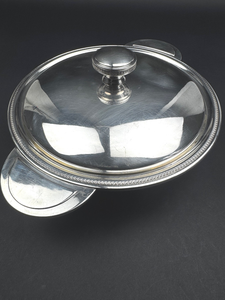 Silver-plated Vegetable Dish, "malmaison" Model, Goldsmith Wiskemann-photo-3