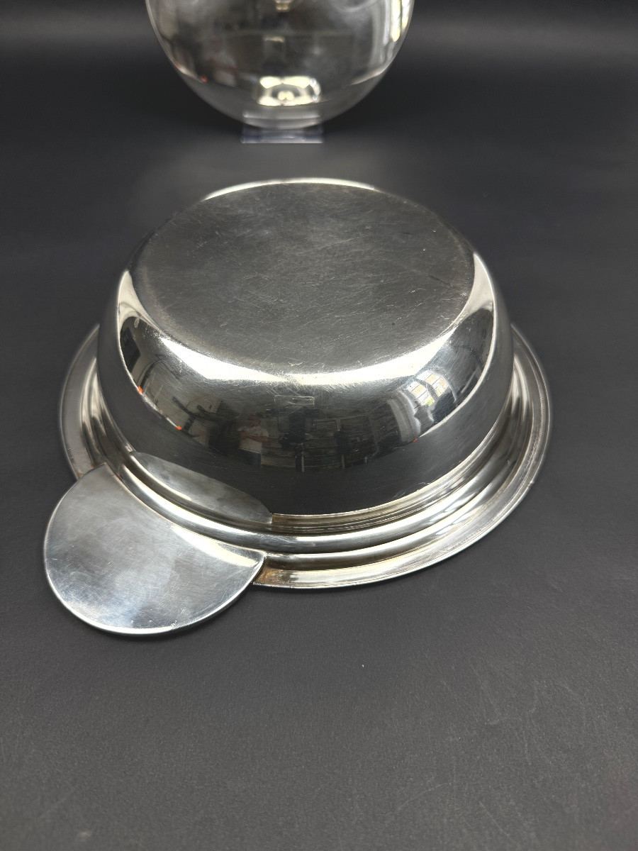 Silver-plated Vegetable Dish, "malmaison" Model, Goldsmith Wiskemann-photo-4