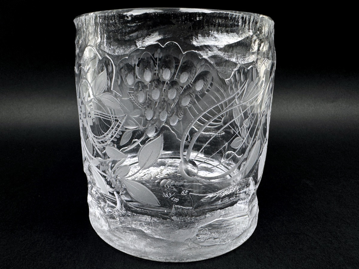 Crystal Vase By Bjorn Wiinblad For Rcr, Limited Edition Numbered 63/100-photo-2