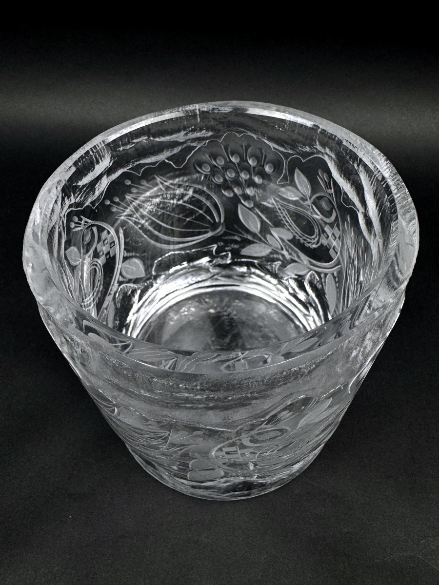 Crystal Vase By Bjorn Wiinblad For Rcr, Limited Edition Numbered 63/100-photo-1