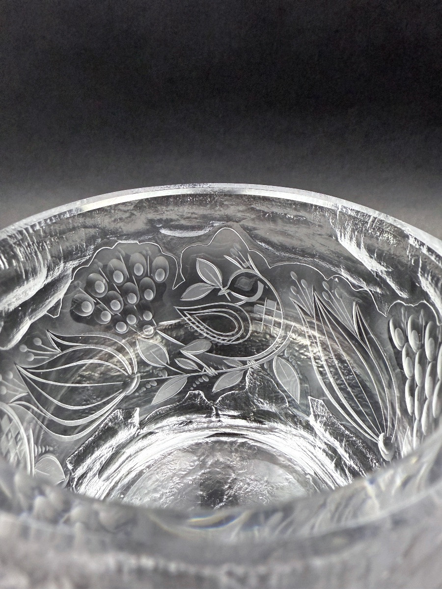 Crystal Vase By Bjorn Wiinblad For Rcr, Limited Edition Numbered 63/100-photo-2