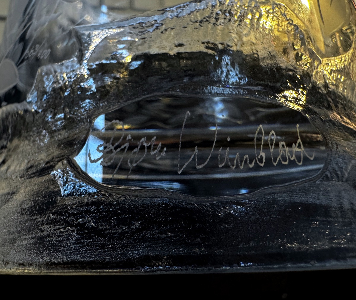 Crystal Vase By Bjorn Wiinblad For Rcr, Limited Edition Numbered 63/100-photo-3