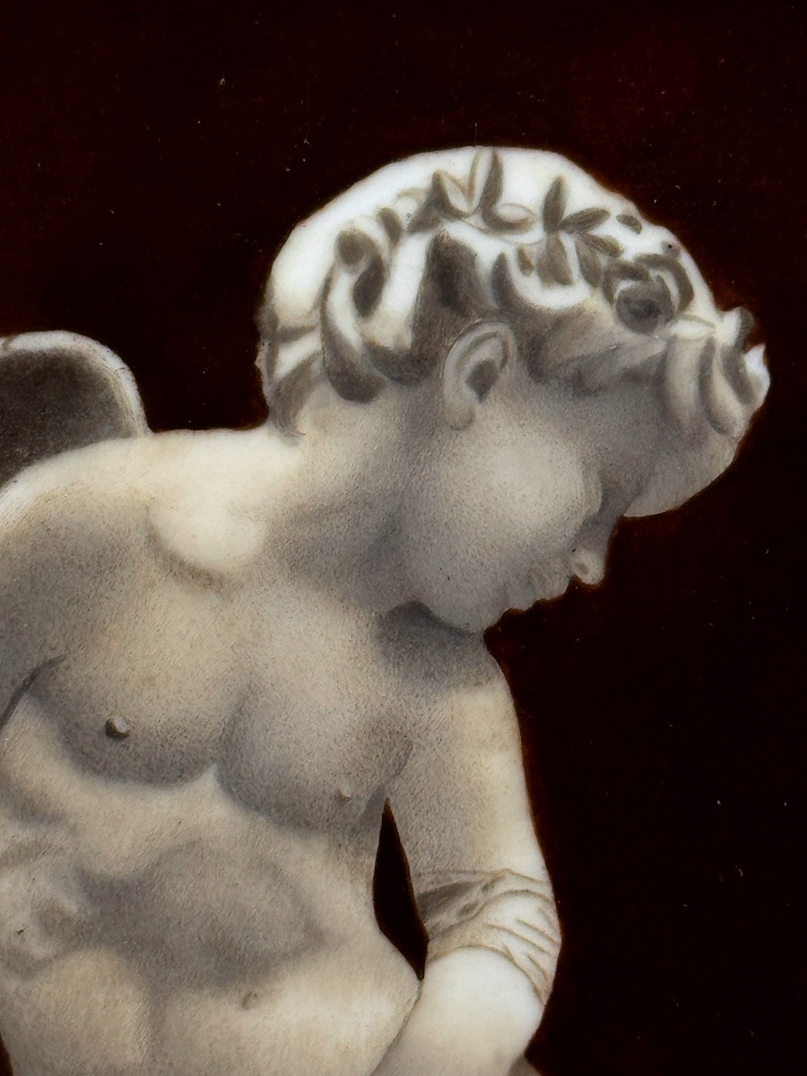 Émail de Limoges d’après L’ Amour blessé d'après Jean-Baptiste Carpeaux-photo-4