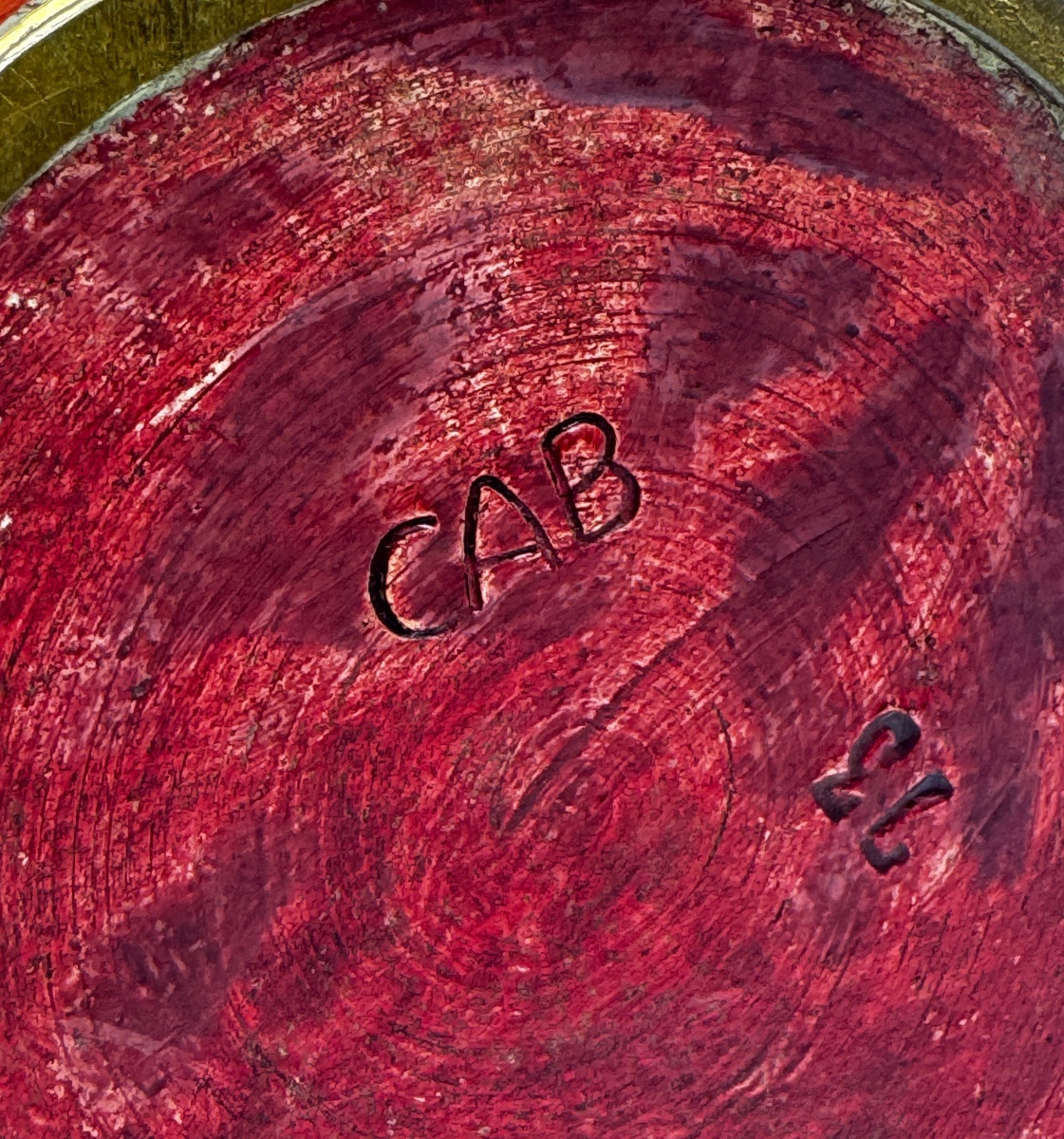 Cab Vase (céramique d'Art De Bordeaux) – Turquoise Green And Oxblood Red Glaze-photo-3