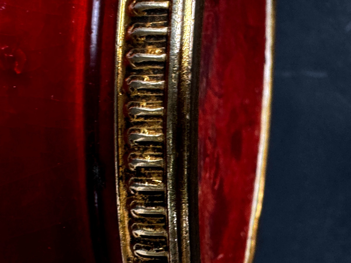 Cab Vase (céramique d'Art De Bordeaux) – Turquoise Green And Oxblood Red Glaze-photo-5