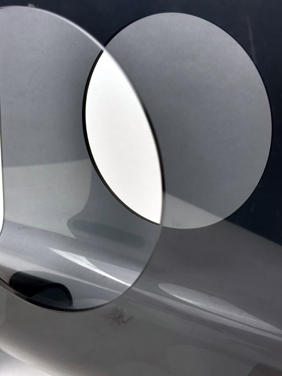 Vintage 1970s Smoked Plexiglass Magazine Rack, Minimalist Design-photo-6