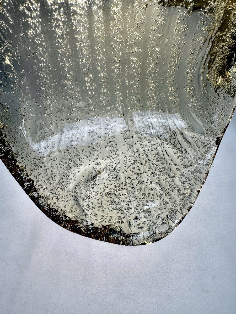 Suspension vintage Briloner Leuchten verre bullé brun fumé 1970-photo-1