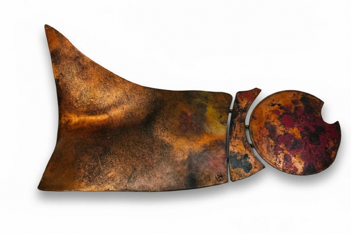 Ensemble de sculptures murales brutalistes signées B + D, vers 1965-1975-photo-3