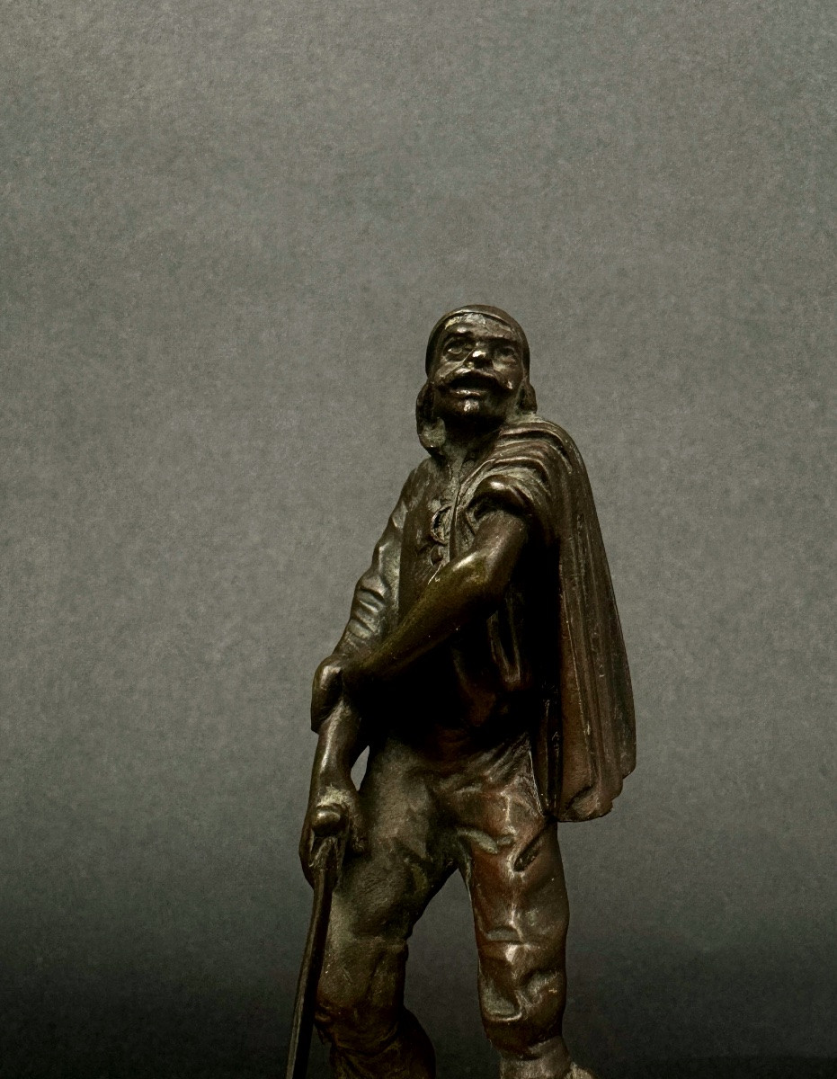 Commedia dell'arte, statuette en bronze, le Capitan.....ou autre-photo-3