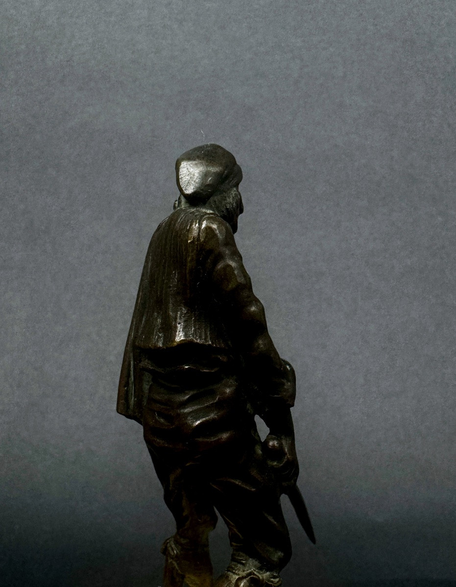 Commedia dell'arte, statuette en bronze, le Capitan.....ou autre-photo-2