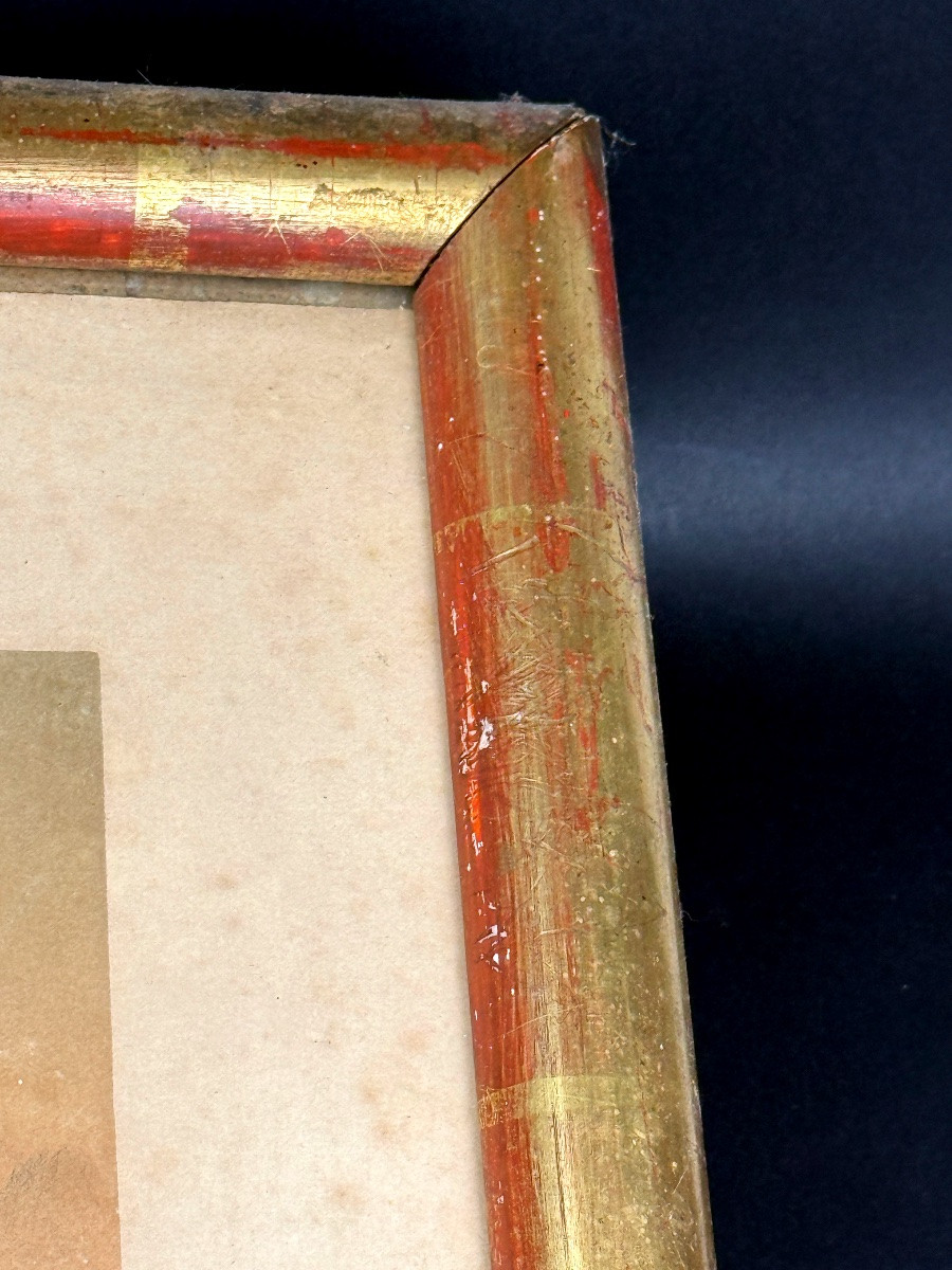 Ancienne lithographie en couleurs, Retour du marché de Pau-photo-5