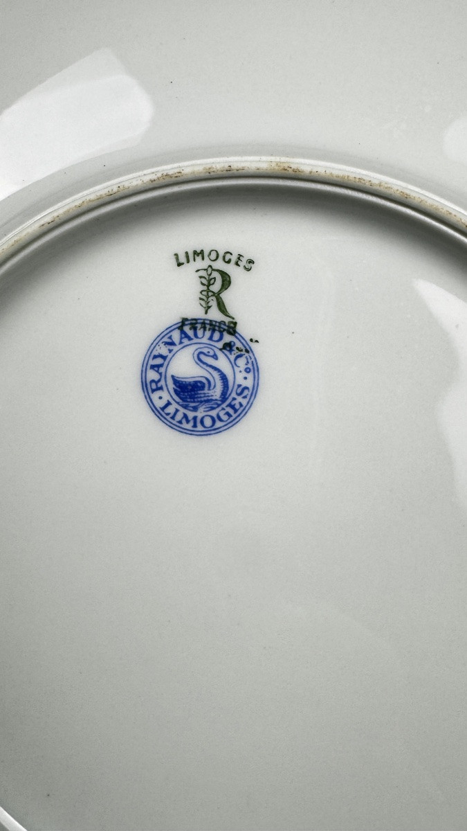 Raynaud, Limoges suite de 6 assiettes à dessert modèle Hoang-Ky-photo-2