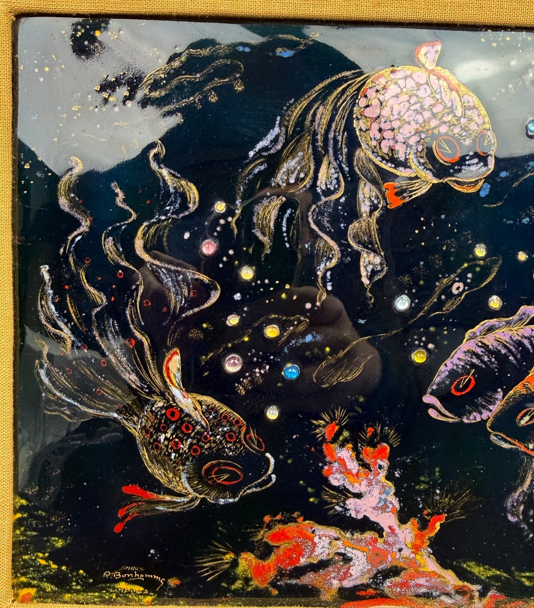 René Bonhomme, Limoges Enamels, Fish-photo-2