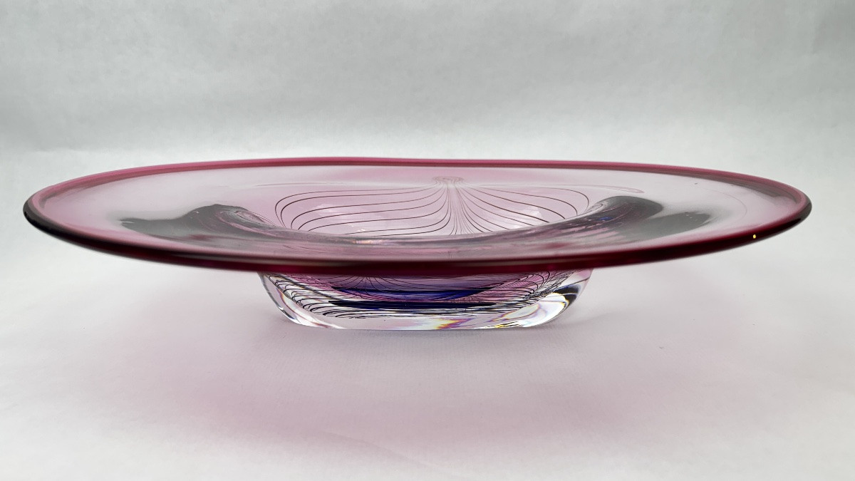 Art Glass Bowl Signed Adam Jabłoński – Polish Glass Studio-photo-3