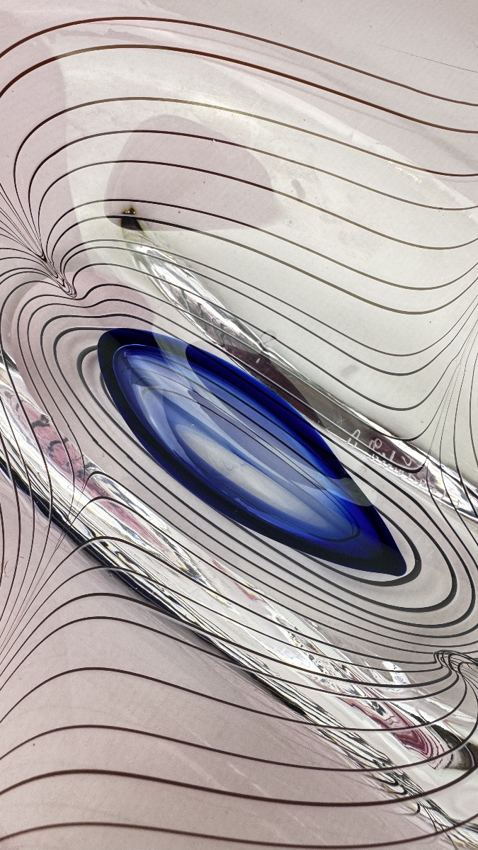 Art Glass Bowl Signed Adam Jabłoński – Polish Glass Studio-photo-4