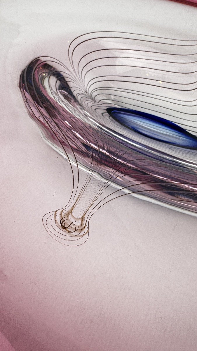 Art Glass Bowl Signed Adam Jabłoński – Polish Glass Studio-photo-5