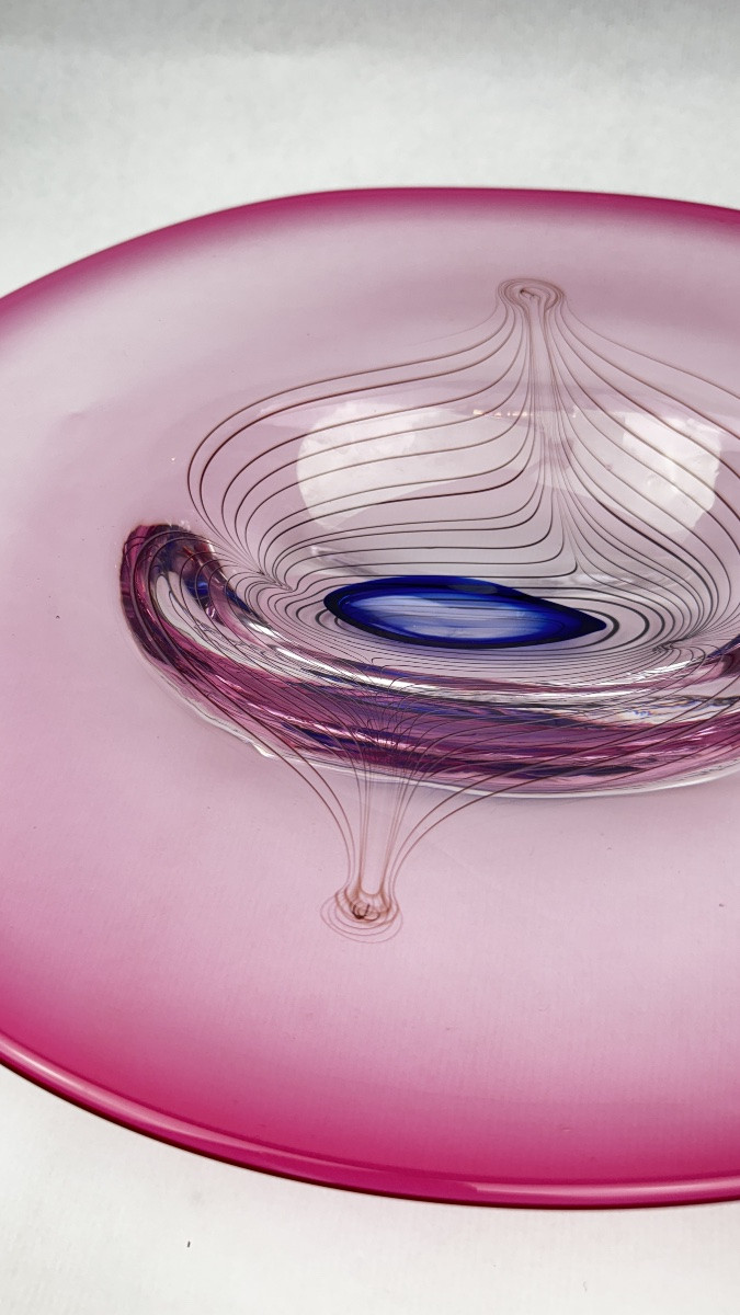 Art Glass Bowl Signed Adam Jabłoński – Polish Glass Studio-photo-7