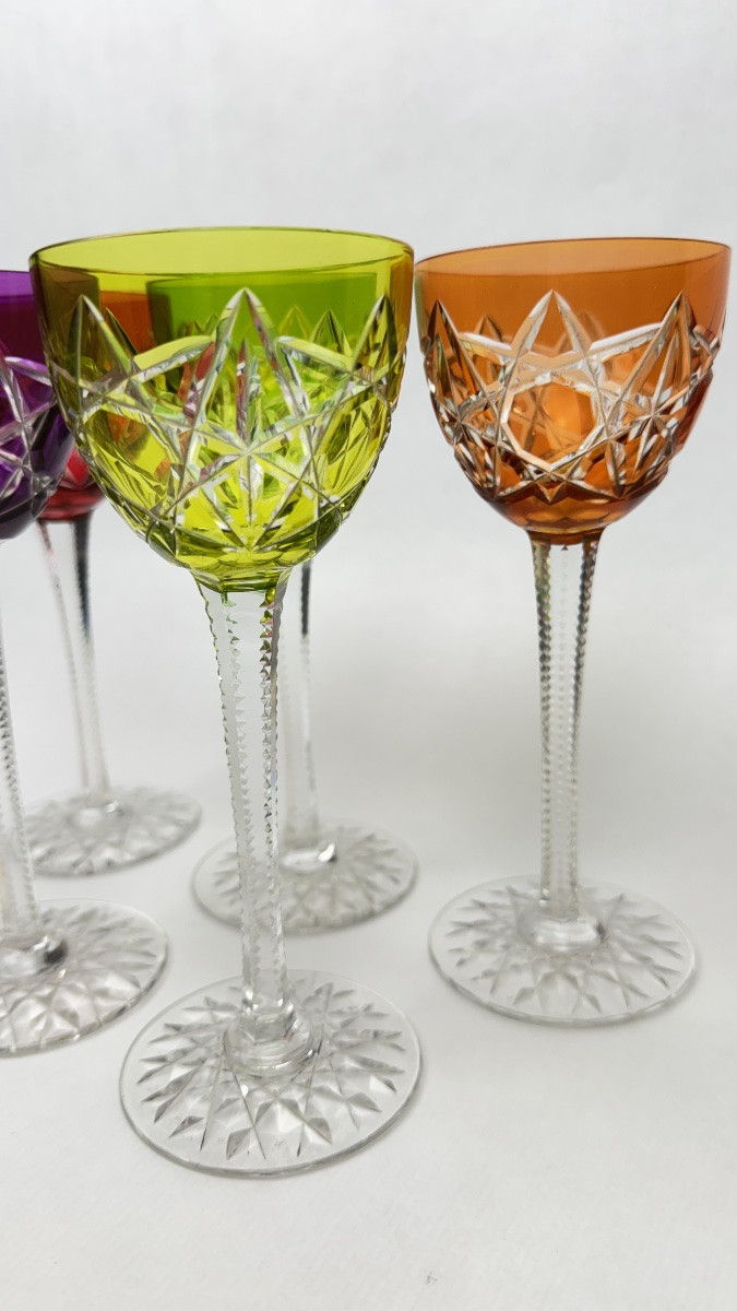 Set Of 5 Baccarat 19cm Double-layered Cut Crystal Glasses – Model S1136 2366.005-photo-3