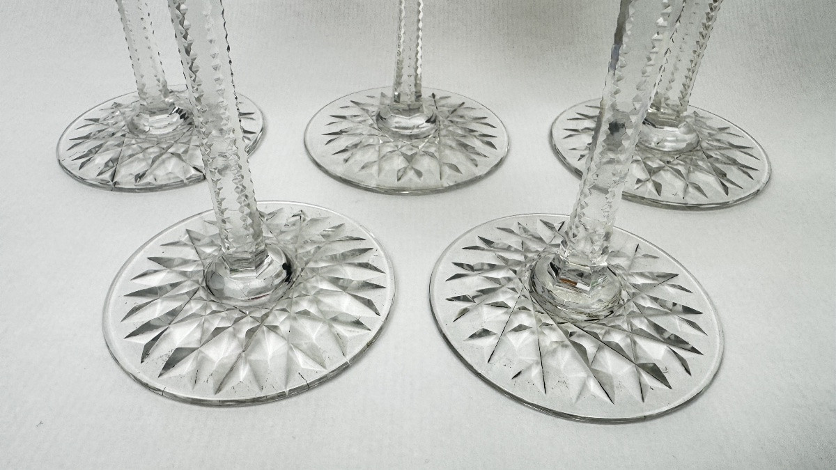 Set Of 5 Baccarat 19cm Double-layered Cut Crystal Glasses – Model S1136 2366.005-photo-4