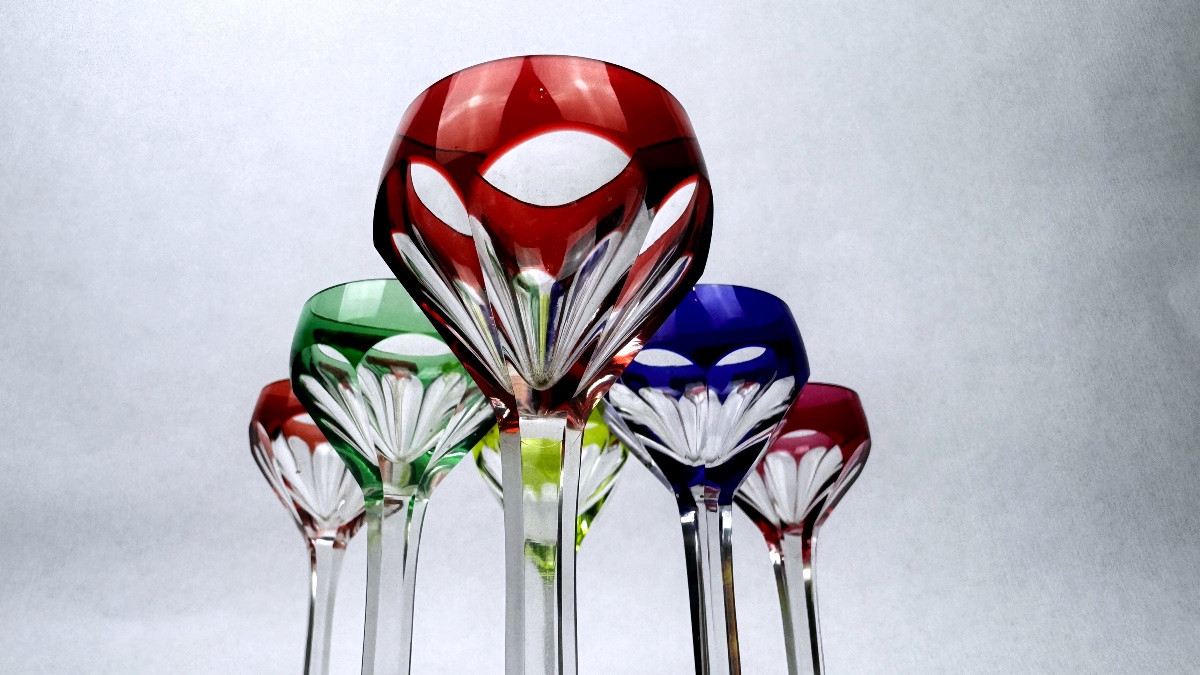 Suite de 6 verres à liqueur en cristal doublé – Saint-Louis – Modèle Bristol           2366,004-photo-4