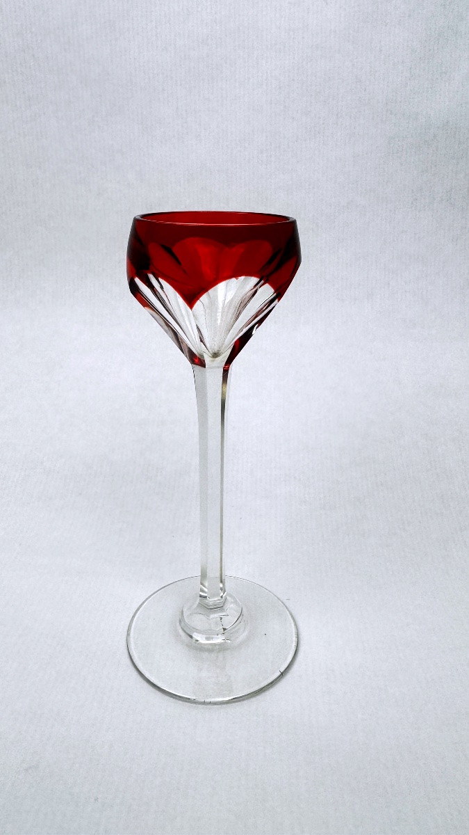 Suite de 6 verres à liqueur en cristal doublé – Saint-Louis – Modèle Bristol           2366,004-photo-2