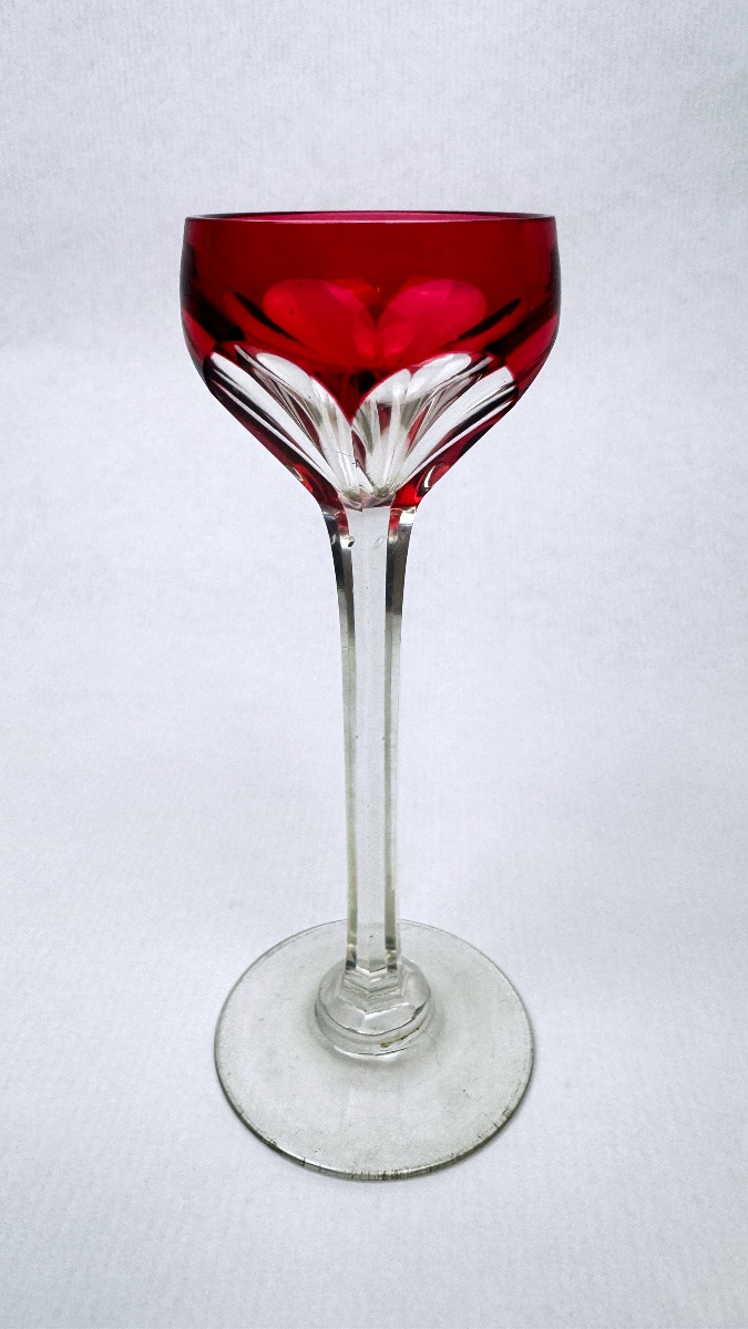 Suite de 6 verres à liqueur en cristal doublé – Saint-Louis – Modèle Bristol           2366,004-photo-5