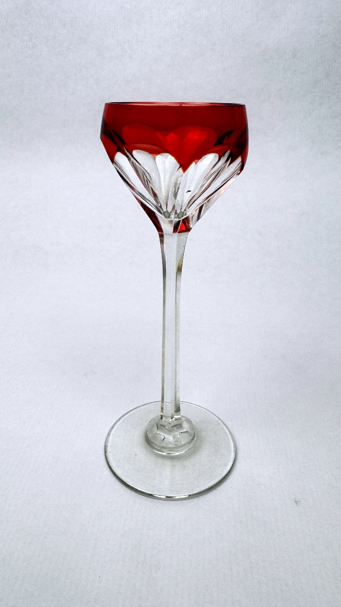 Suite de 6 verres à liqueur en cristal doublé – Saint-Louis – Modèle Bristol           2366,004-photo-6