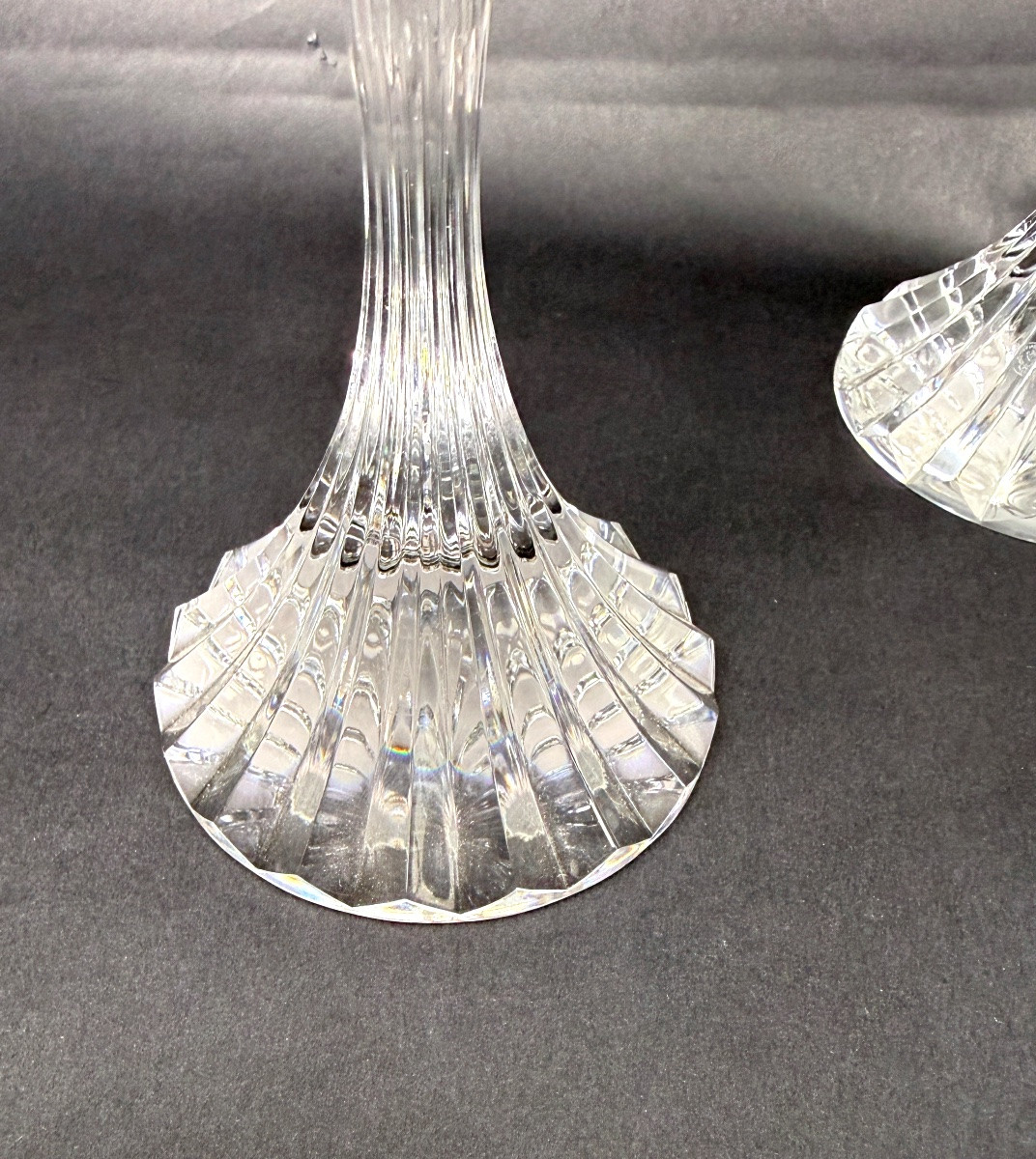 Set Of 2 Baccarat Massena Model Champagne Flutes-photo-2