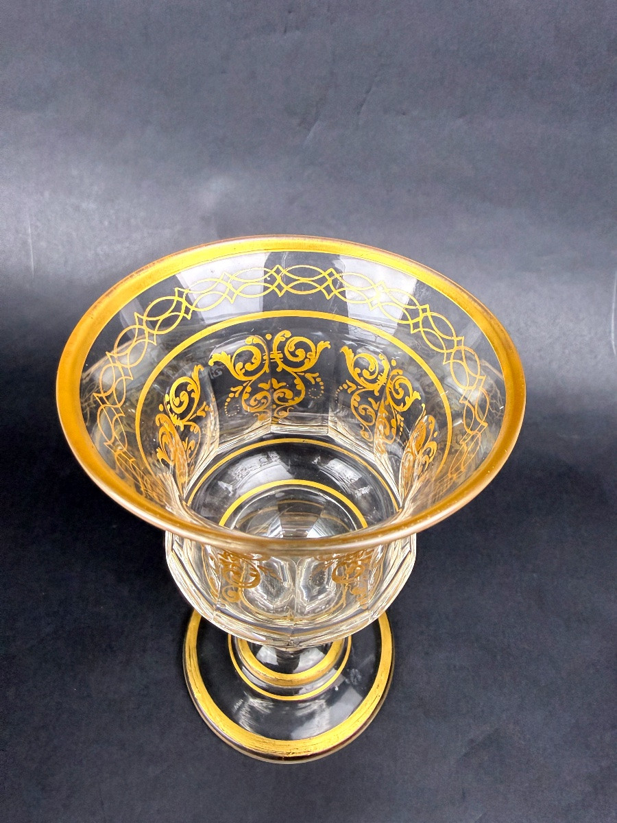 Verre à pied en cristal Charles X -photo-2