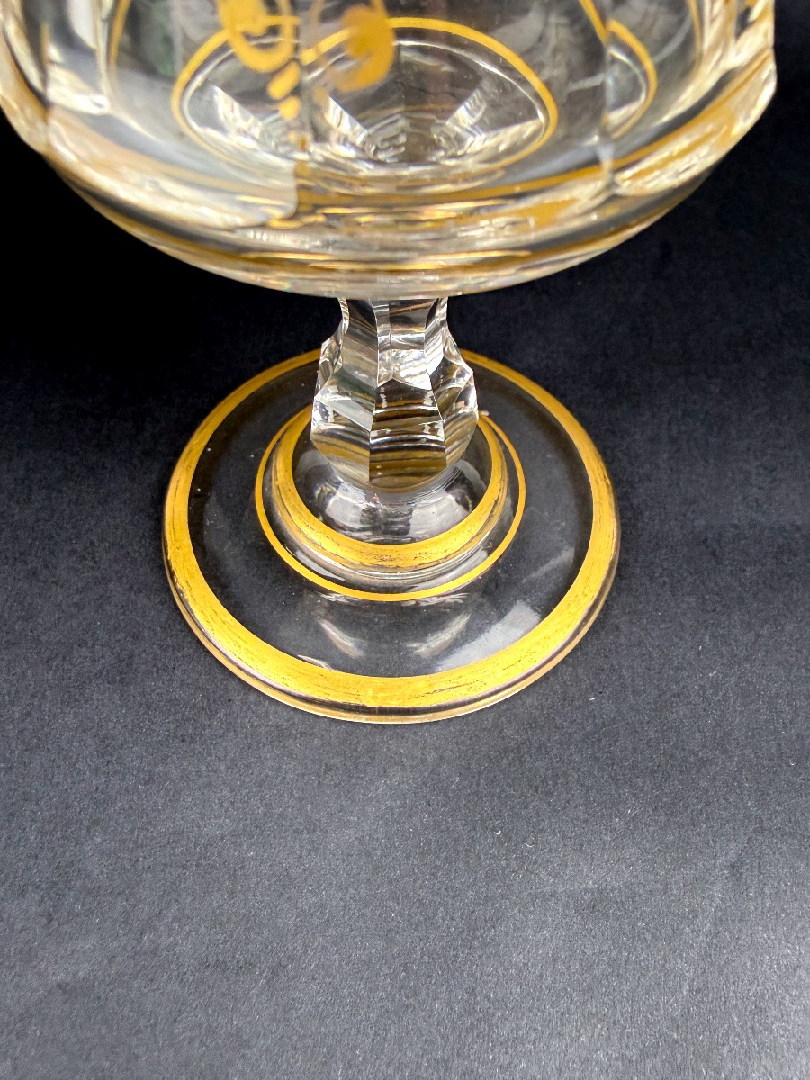 Verre à pied en cristal Charles X -photo-1