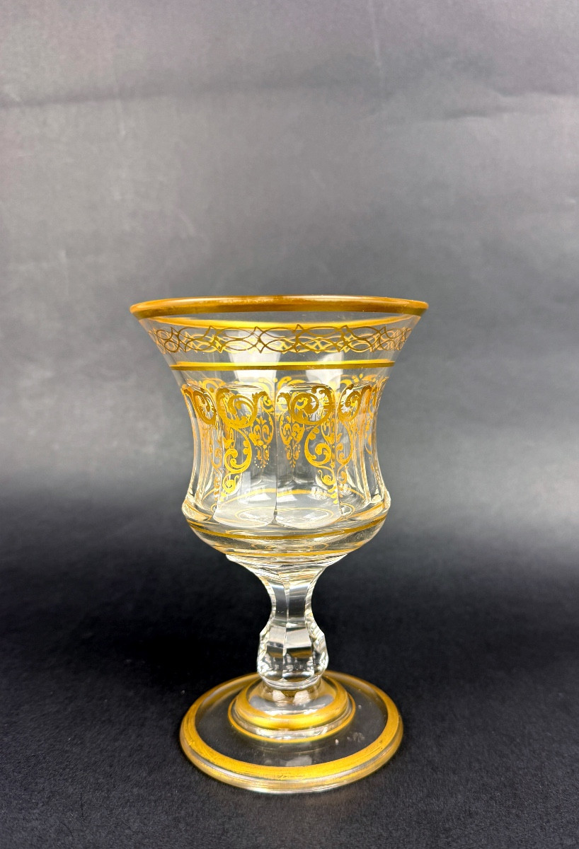 Verre à pied en cristal Charles X 