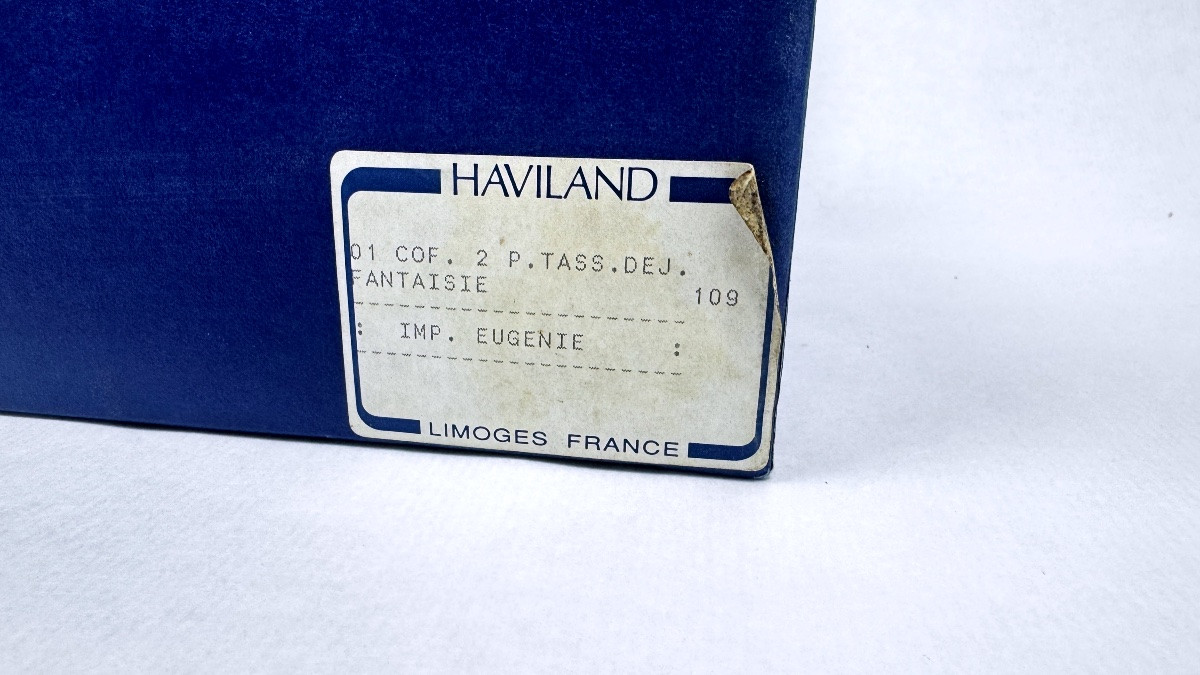 Paire de tasses à thé Haviland modèle Impératrice Eugénie                              2367,007-photo-3