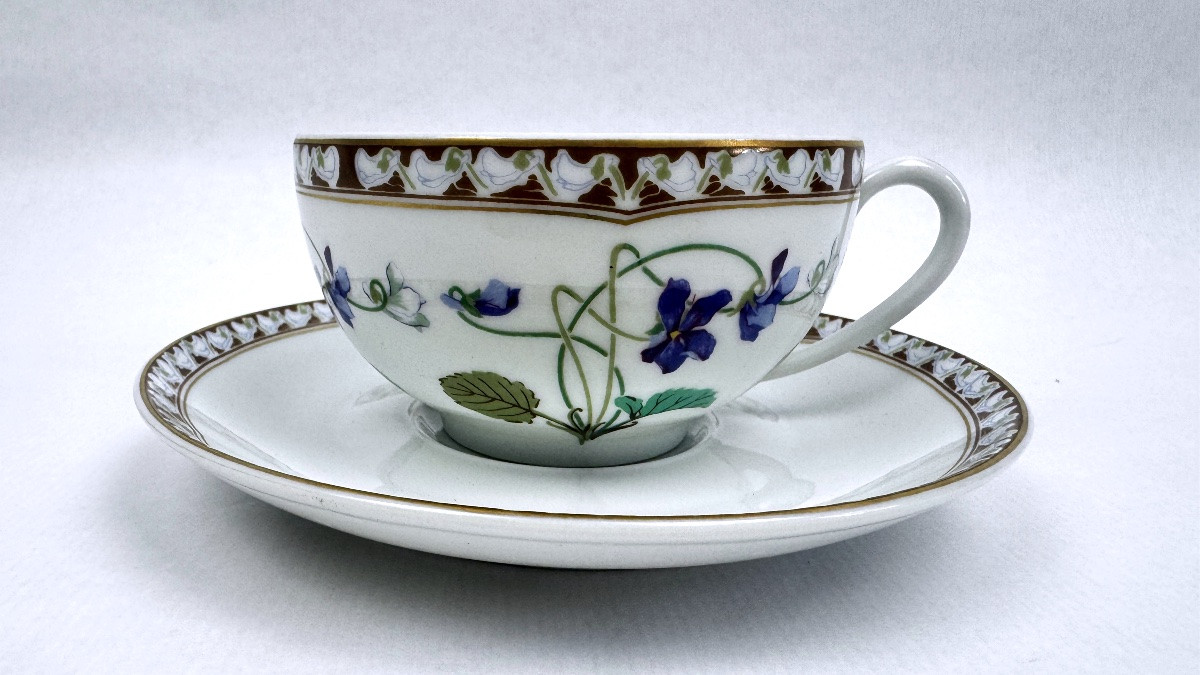 Paire de tasses à thé Haviland modèle Impératrice Eugénie                              2367,007-photo-4