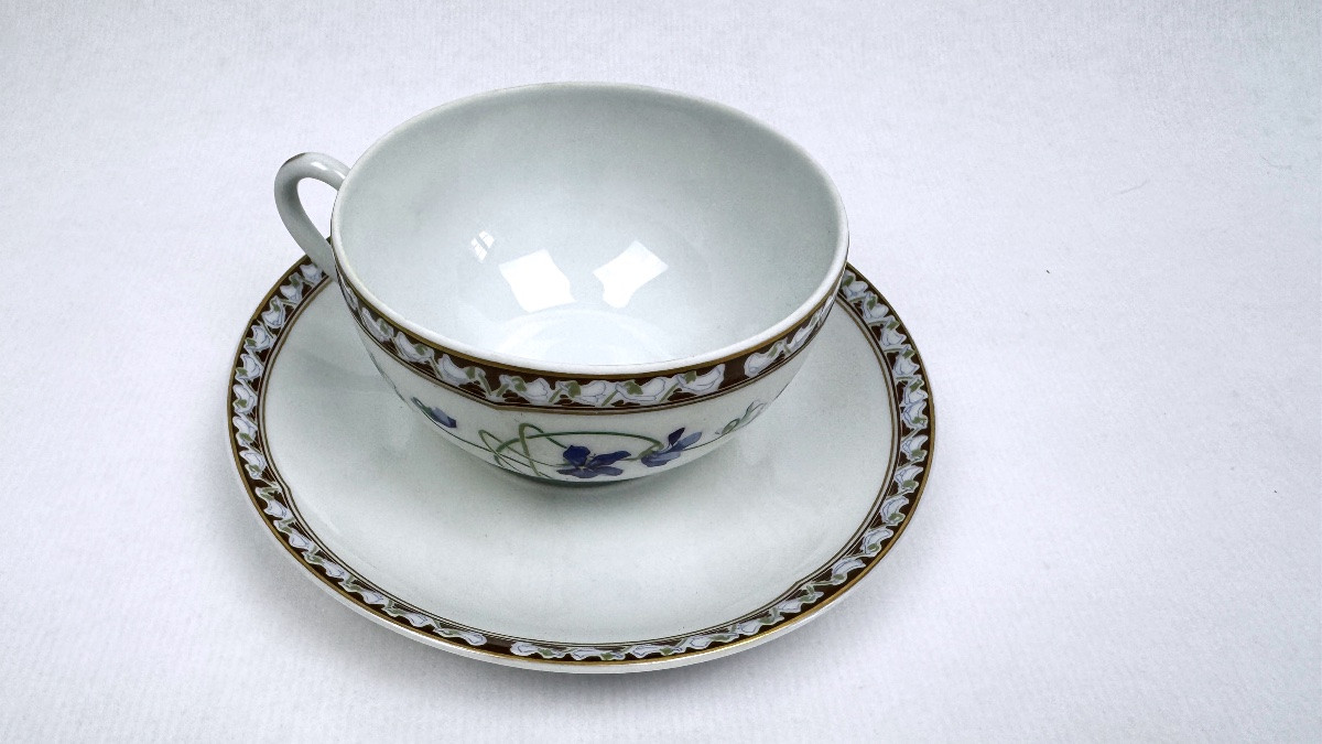 Paire de tasses à thé Haviland modèle Impératrice Eugénie                              2367,007-photo-2