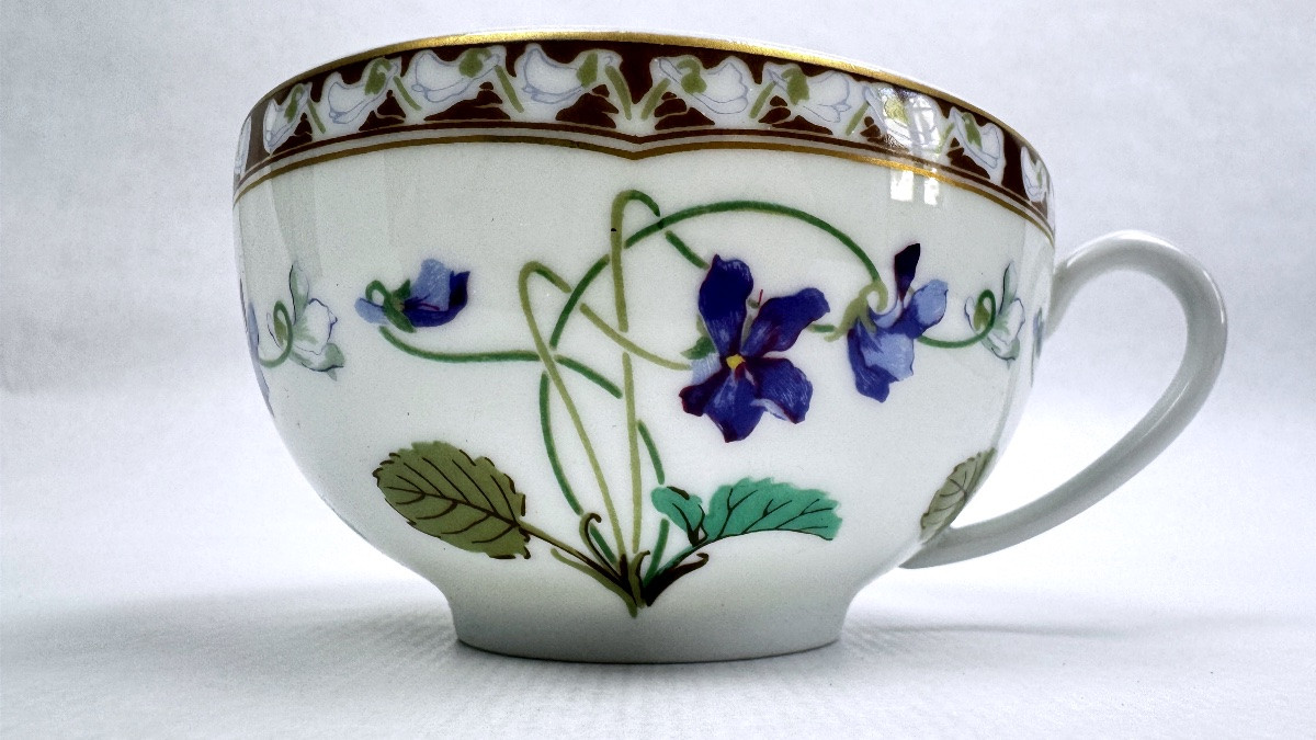 Paire de tasses à thé Haviland modèle Impératrice Eugénie                              2367,007-photo-5