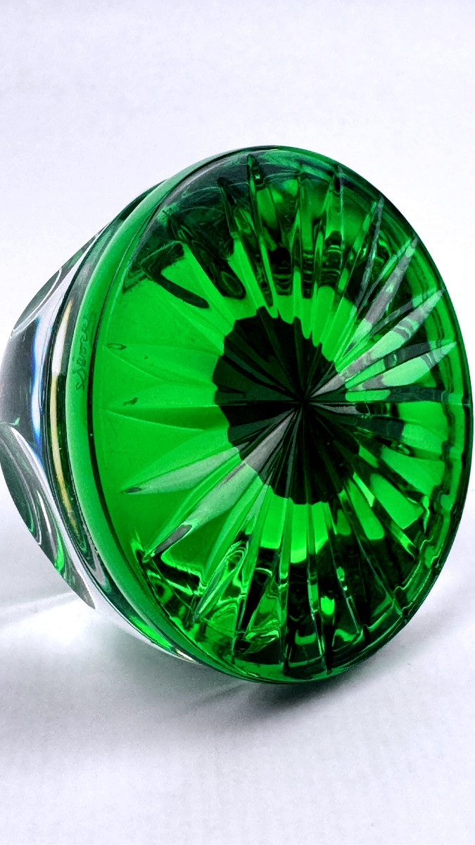 Presse-papier Cristallerie de Sèvres médaillon en cristallo-cérame-photo-3