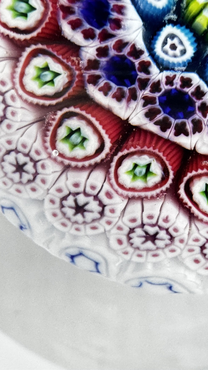 Sulfure, presse-papier Saint-Louis 1969 bouquet de fleurs-photo-3