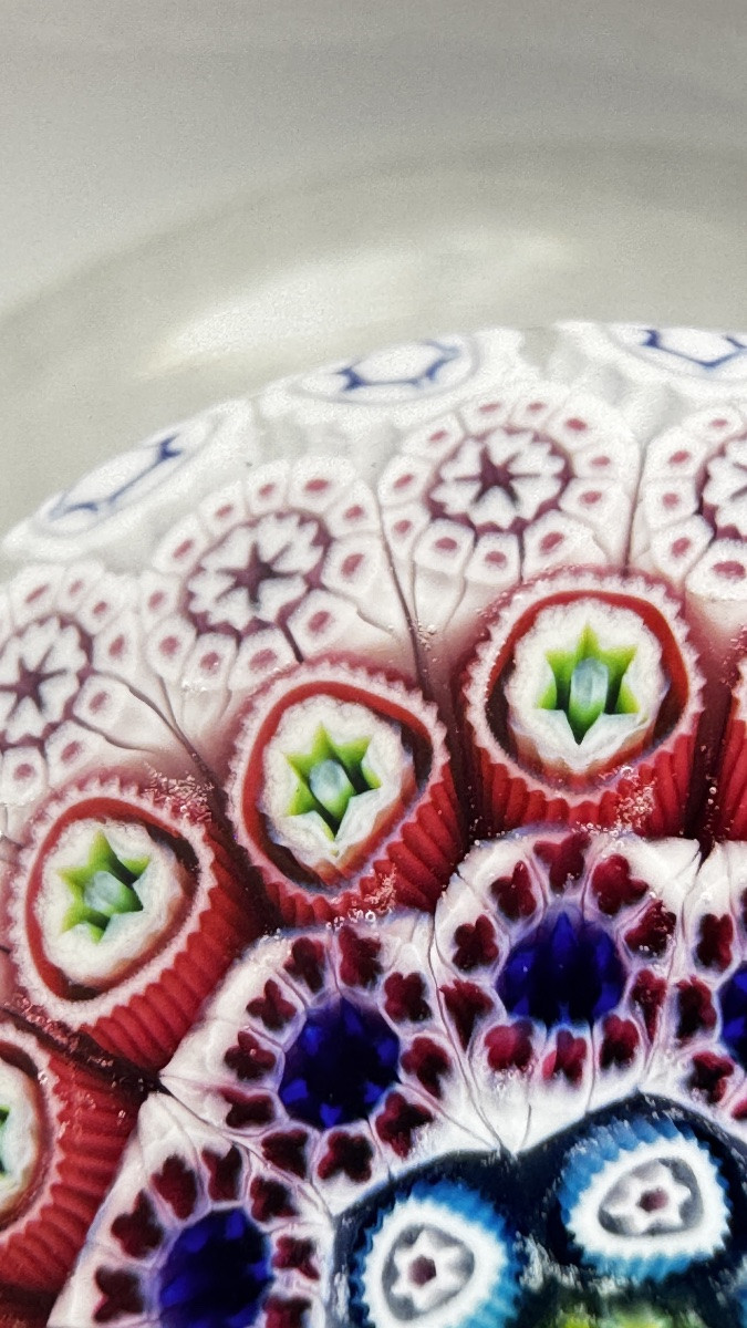 Sulfure, presse-papier Saint-Louis 1969 bouquet de fleurs-photo-4