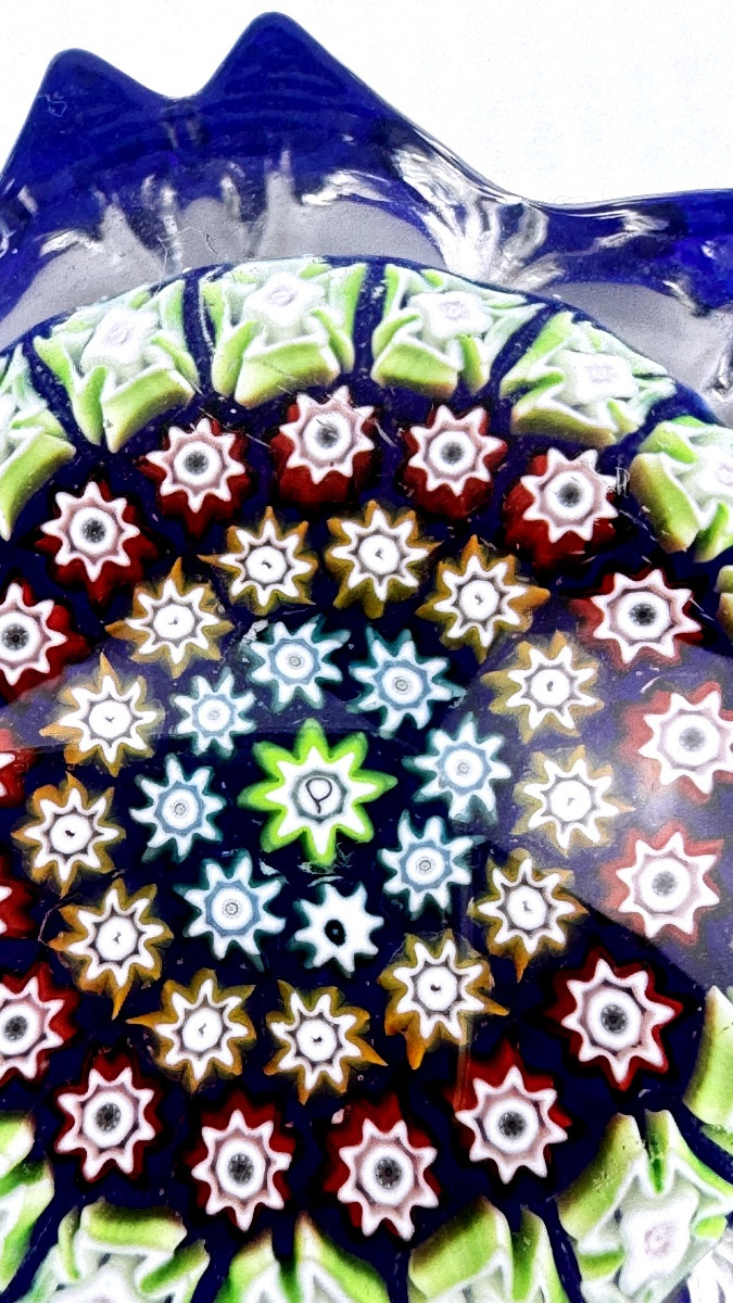 Perthshire Paperweight, Millefiori Sulfide Star Shape-photo-4