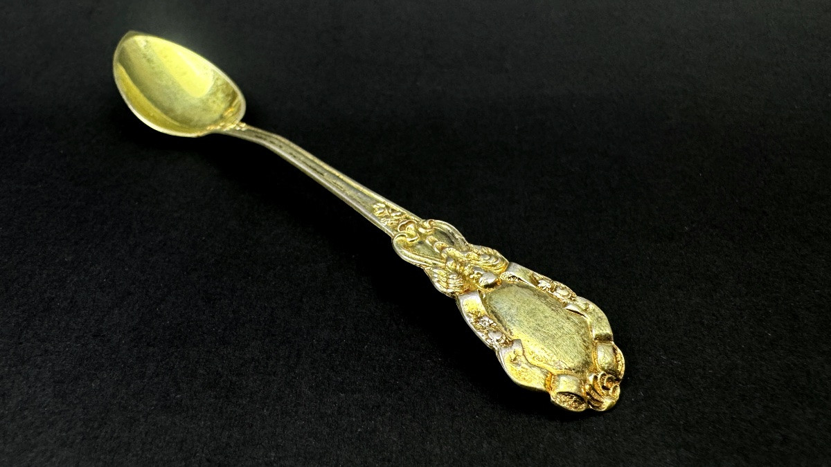 Set Of 12 Silver-gilt Tea Spoons, 19th Century -photo-2