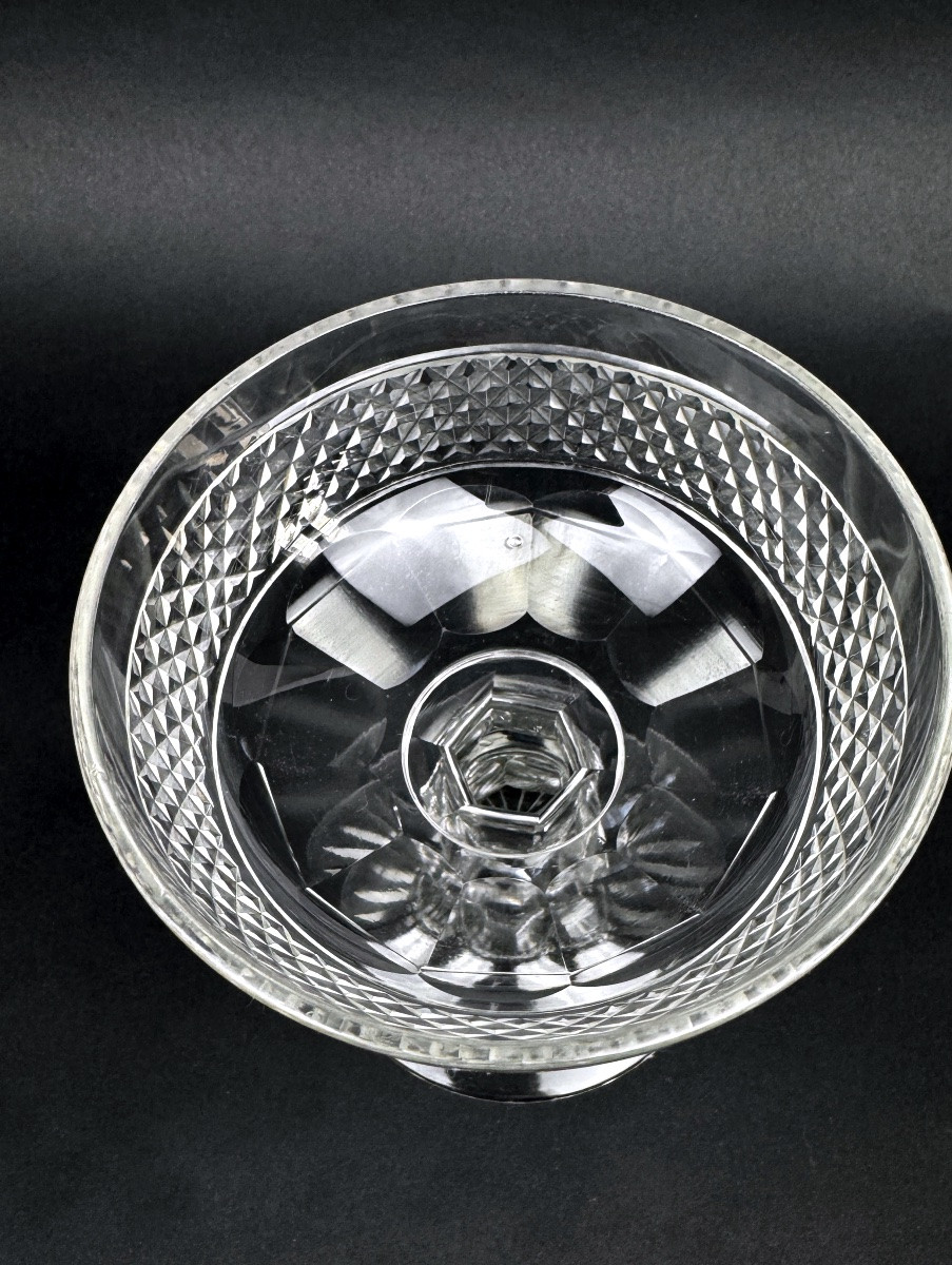 Suite de 8 coupes à champagne, Saint-Louis modèle Trianon-photo-2