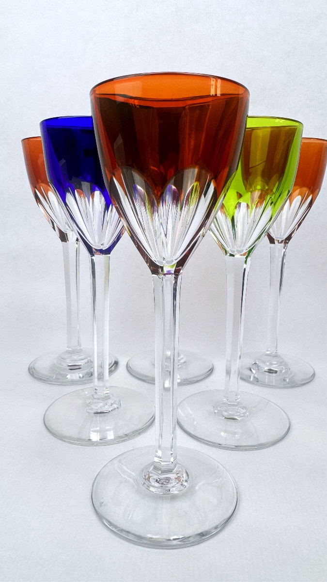 Suite de 6 verres à vin du Rhin, Baccarat modèle Genova                                2367,013-photo-2