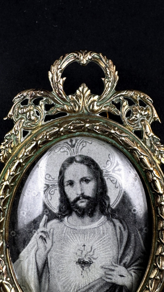 Small Louis XVI Style Gilt Bronze Photo Frame -photo-2