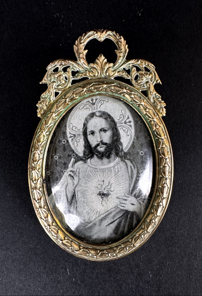 Small Louis XVI Style Gilt Bronze Photo Frame 