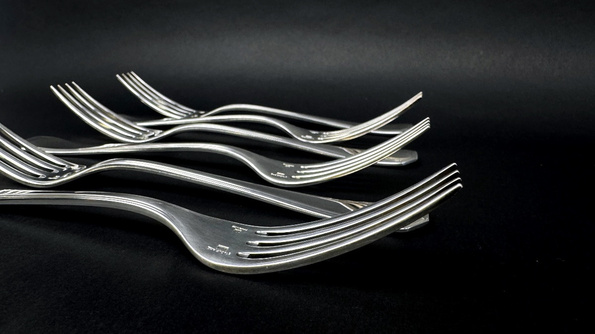 Suite de 6 fourchettes Christofle modèle America                                       2368,002-photo-1